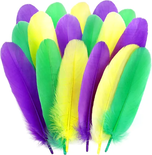 Miniatura 8 de 200 plumas de ganso negras para manualidades, de 5 a 7 pulgadas, plumas a granel de colores para manualidades, atrapasueños, alas de cosplay