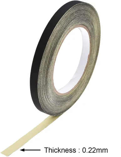 Miniatura 3 de uxcell Cinta de tela de acetato de 0.394 in para portátil reparación de guitarra eléctrica auto cinta adhesiva de alta temperatura negro 98.4