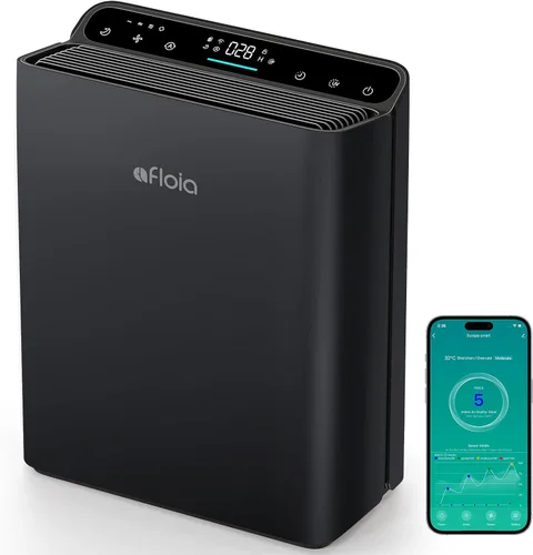 Purificador de aire para el hogar, dormitorio, habitación grande de hasta 2000 pies cuadrados, aplicación inteligente y control de voz con sensor de