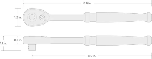 Miniatura 7 de TEKTON Trinquete de liberación rápida de transmisión de 3/8 pulgadas x 8 pulgadas SRH11108