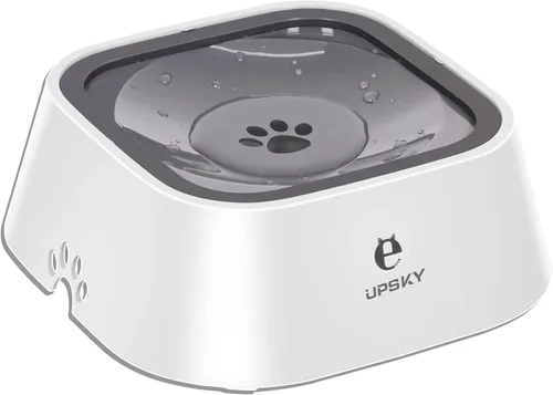 Miniatura 7 de UPSKY Cuenco antideslizante para beber lento, dispensador de mascotas sin derrames de 35 onzas para perros y gatos Rosa
