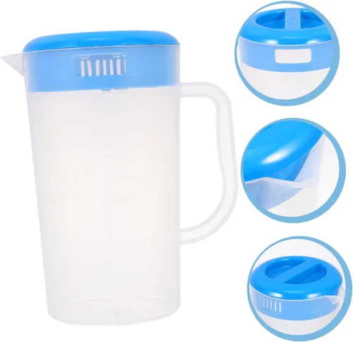 Miniatura 9 de Jarra de agua fría graduada, botellas de agua transparentes, bebidas de hielo, dispensador de bebidas de limonada, frigorífico, jarra de té de un