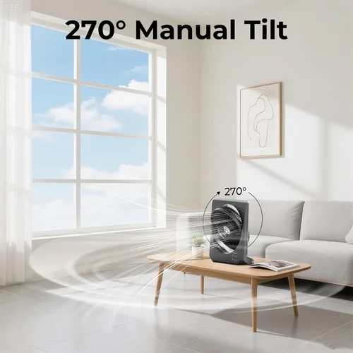 Miniatura 6 de PANERGY Ventilador de batería recargable de 20000 mAh, ventilador de caja cuadrada de 10 pulgadas con tiempo de funcionamiento de 55 horas, 4