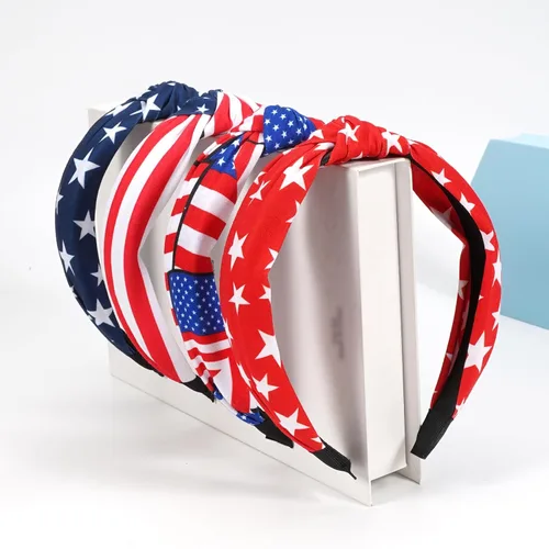 Miniatura 8 de Diademas con la bandera estadounidense para mujeres y niñas, Día de la Independencia, 4 de julio, diademas patrióticas de Estados Unidos