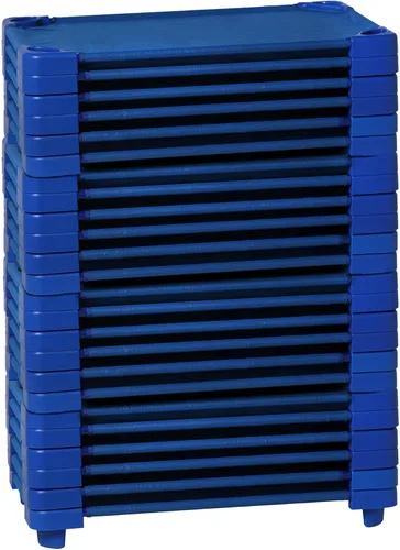 Miniatura 10 de Sprogs Camillas apilables para niños de uso pesado de 40" de largo para guarderías de preescolar, para descanso y siesta, SPG-0232-5-12PK, azul Azul