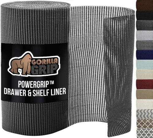 Miniatura 11 de GORILLA GRIP powerGRIP - Forro para cajones y estantes de gabinete, agarre fuerte y resistente, forros no adhesivos para proteger gabinetes