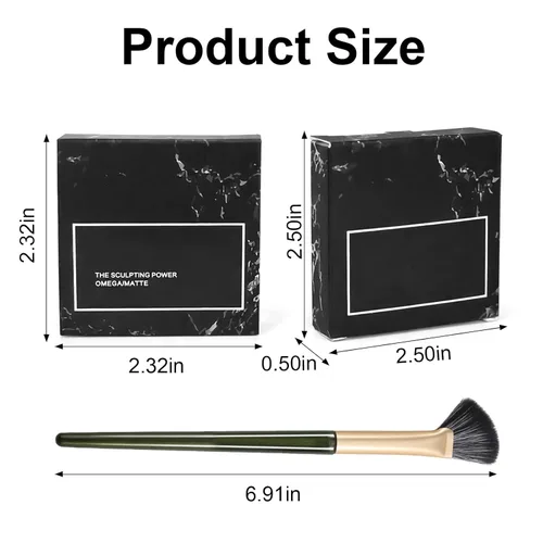 Miniatura 7 de Paleta de contorno Bronzer, polvo de contorno mate, bronceador tono fresco para piel clara y clara, contorno mate construible, polvo gris