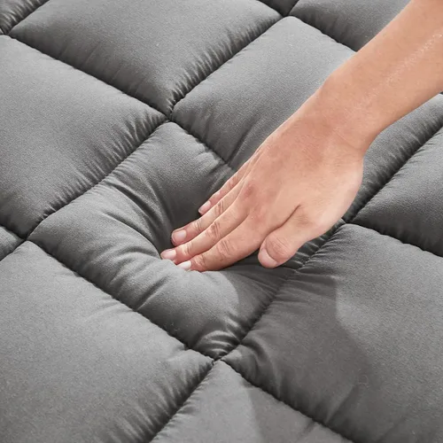 Miniatura 6 de Funda de colchón con elásticos que se estira hasta 18 pulgadas de profundidad, se adapta a colchones de 8"-21" pulgadas, cubrecolchón refrescante