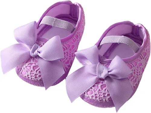 Prewalker - Zapatos deportivos para recién nacidos suaves de princesa zapatos planos de piel sintética zapatos para caminar