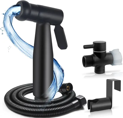 Pulverizador de bidé de mano de lujo, juego de accesorios de bidé de baño de acero inoxidable SUS304, rociador de pañales de tela para bebé con