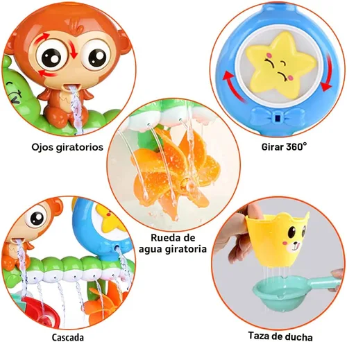 Miniatura 2 de G-WACK - Juguetes de baño para niños pequeños de 1 a 3 años de edad y preescolares y recién nacidos, juguetes de agua para bañera, interactivos