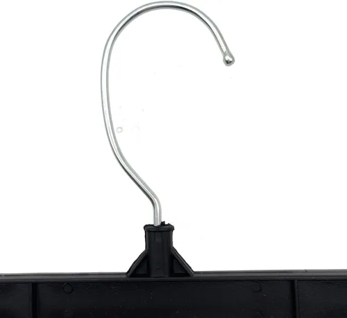 Miniatura 3 de NAHANCO 6010B - Percha de plástico para falda/holgura, 10 pulgadas, color negro (paquete de 200)