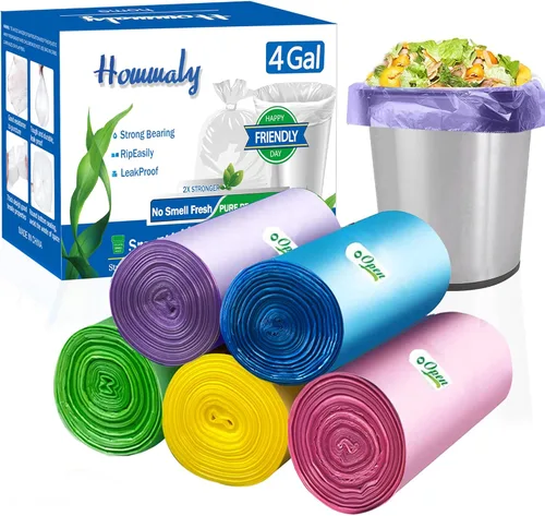 Miniatura 38 de Bolsas de basura pequeñas transparentes de 1 galón, 140 unidades (0.8-1 galón), bolsas de basura fuertes de 0.8 galones, 1 galón y 1.2 galones
