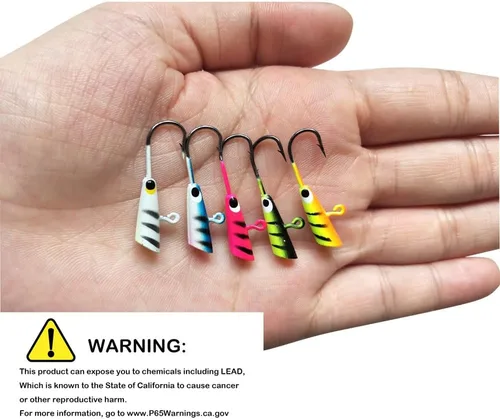Miniatura 3 de Señuelos de pesca en hielo Señuelos de pesca de cebo de pesca Señuelos de metal de invierno 1.10"/0.07"-10pcs