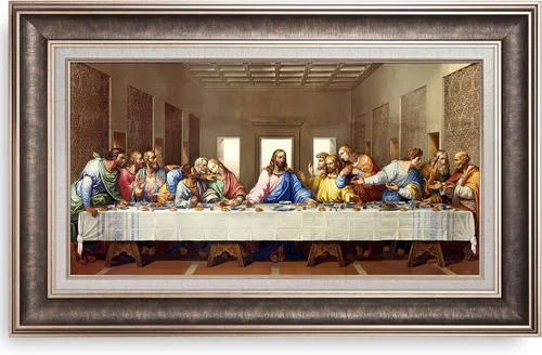 Miniatura 21 de A&T ARTWORK La Última Cena de Leonardo Da Vinci Las reproducciones de arte clásico mundial, impresiones de lienzo Giclee, arte de pared