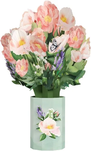 Miniatura 10 de Lovepop Ramo de flores de Susan de ojos negros – Ramo de flores de papel amarillo 3D para ella, amiga, mamá, compañera de trabajo