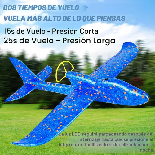Miniatura 3 de Fuwidvia Juguete de Avión de Espuma Eléctrico, Paquete de 2 LED 15/25s Juguete de Avión para Niños, Juguete Volador al Aire Libre Regalos
