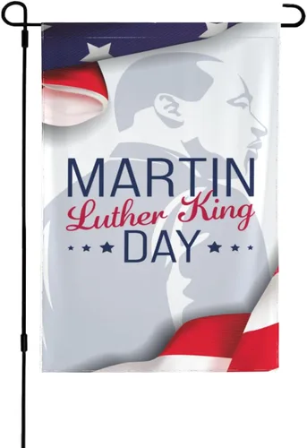 Miniatura 10 de Martin Luther King MLK - Bandera de jardín con texto en inglés "I Have A Dream", 12.5 x 18 pulgadas, banderas decorativas decorativas de doble cara