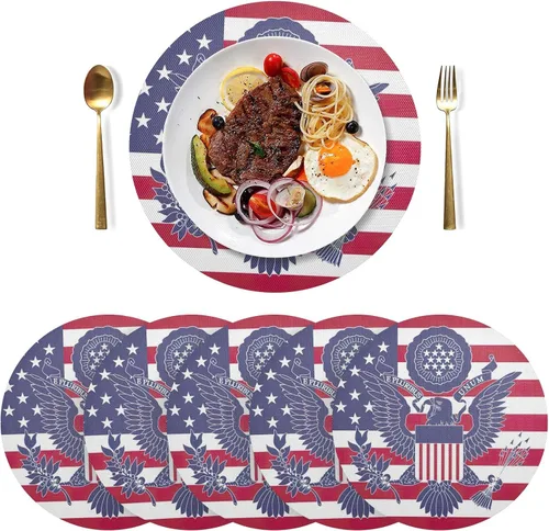 Miniatura 33 de Agender Pride Flag Round Placemats 15 Inch Seasonal Table Mats Decorative Table Mats for Home Kitchen Holiday Decoration