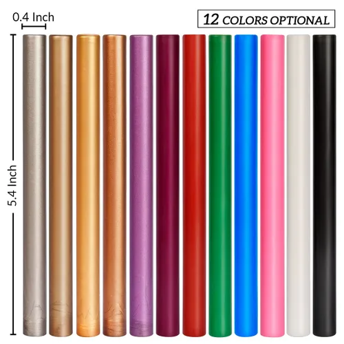 Miniatura 2 de 16 varillas de sellado de cera para pistola de pegamento para sello de cera, oro ámbar, ideal para invitaciones de boda, tarjetas, sobres, paquetes