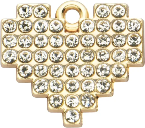 Miniatura 57 de Paquete de 20 dijes de diamantes de imitación chapados en oro, accesorios de cristal para collares, pulseras, joyería, manualidades, bricolaje