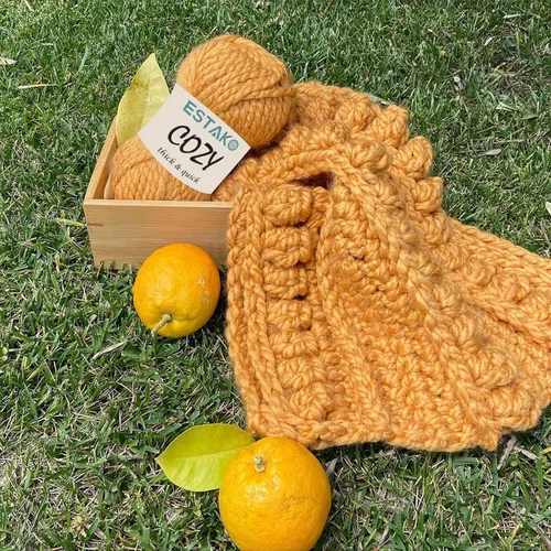 Miniatura 5 de Estako Cozy Thick & Quick Yarn - Hilo acogedor grueso y rápido, 20% lana, 80% acrílico, suave, súper voluminoso, peso #6, para tejer y hacer 50187