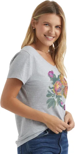 Miniatura 3 de Hanes - Camiseta de manga corta con cuello en V para mujer