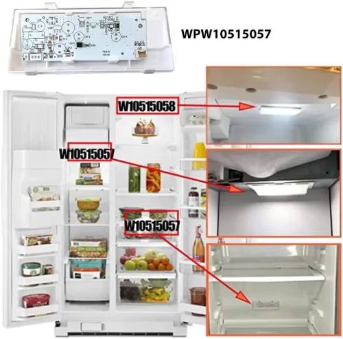 Miniatura 6 de Reemplazo de luz LED WPW10515057 (AP6022533) W10515057 3021141 PS11755866 W10398007 para frigorífico WRS322FDAW04