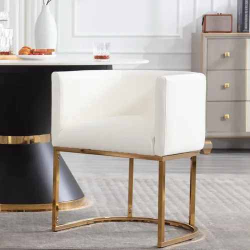 Miniatura 29 de RIVOVA Silla de Comedor Tapizada, Sillón Lateral Moderno Tipo Barril Tapizado, Sillas de Comedor Tapizadas, Cómodo Sillón, Silla Lateral de Cocina