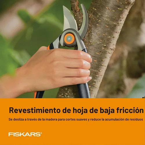 Miniatura 3 de Fiskars - Tijeras bypass de podar, podadora con capacidad de corte de 1 pulgada, con Softgrip, hoja de acero afilada y resistente al óxido que se