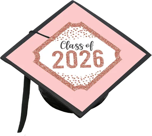 Miniatura 12 de Big Dot of Happiness Béisbol de graduación - Kit de decoración de gorra de graduación 2026 - Cubierta de gorra de graduación