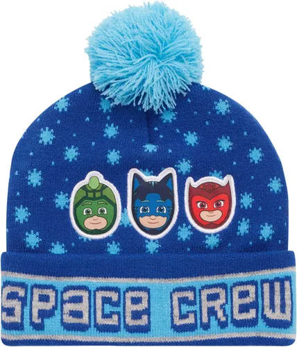 Miniatura 6 de PJ Masks Sombrero de invierno para niños, paquete de 2 gorros con pompones de superhéroe (niño)