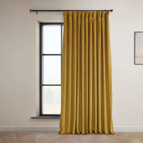 Miniatura 18 de HPD Half Price Drapes Signature - Cortinas opacas de terciopelo extra anchas para dormitorio (1 panel), 100 pulgadas de ancho x 84 pulgadas de Verde