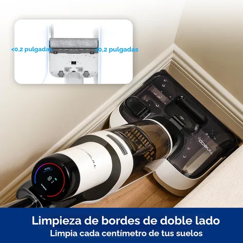 Miniatura 7 de Tineco Floor ONE Stretch S6 - Aspiradora inalámbrica en seco y húmedo, trapeador inteligente de 180°, 40 minutos de larga duración de 158 ℉ Flashdry