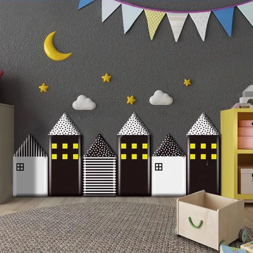 Miniatura 2 de Paneles de pared 3D, cabecero de empalme de bricolaje, 6 unidades, autoadhesivo, anticolisión, multifuncional, acolchado, panel de pared, utilizado