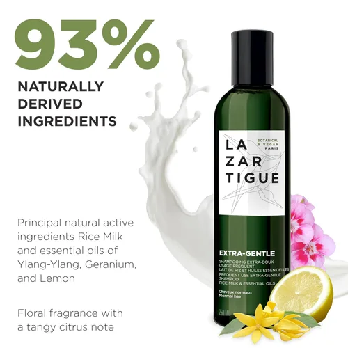 Miniatura 3 de Lazartigue Extra Gentle Hair Shampoo, Prevents Irritations & Dandruff, Enhances Strength & Shine, Vegan, Sulfate & Silicone Free