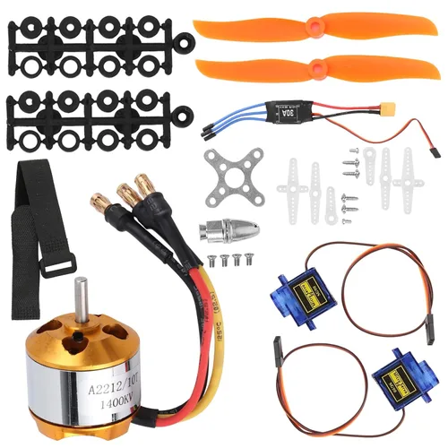 VGEBY Helicóptero RC conjunto de ala fija, 2212 1400KV motor+8060 hélice+9G servo+30A ESC Kit para helicóptero de control remoto 8060 Prop Esc Motor