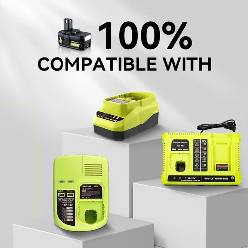 Miniatura 6 de P108 18V 6000mAh 2Pack Reemplazo de litio para batería Ryobi y cargador P117B compatible con batería Ryobi 18V P102 P103 P104 P105 P107 P108 P109