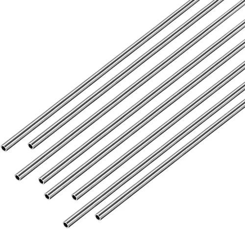uxcell Tubo redondo de acero inoxidable 304 0.079 in OD 0.006 in espesor de pared 9.843 in de longitud Tubo recto sin costura 8 piezas