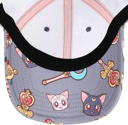 Miniatura 5 de Bioworld Sailor Moon Cats & Symbols All Over Print Sombrero El Snapback Gris, Gris
