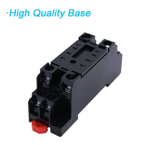 Miniatura 2 de mxuteuk 2 unidades AC12V AC24V AC110V AC220V DC12V DC24V (puedes elegir) LED Indicador Electromagnético Bobina Relé de alimentación DPDT, con base