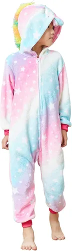 Miniatura 4 de HQFURS Mono de unicornio para niños pijama de animales para cosplay disfraz unisex de Halloween