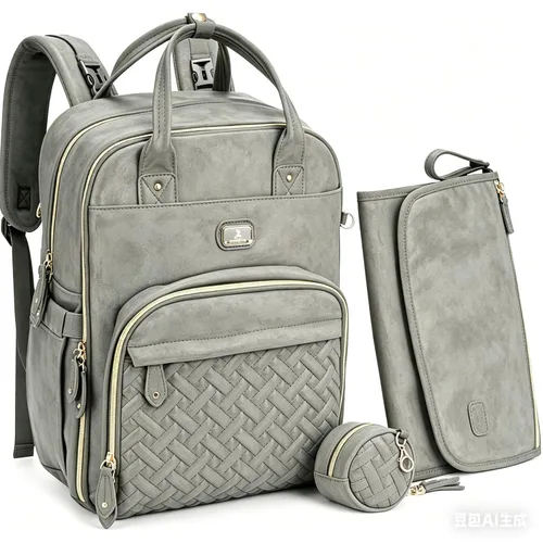 Miniatura 11 de Dikaslon - Mochila para pañales con cambiador portátil, funda para chupete y correas para cochecito, bolsas de bebé unisex grandes para niños y Azul