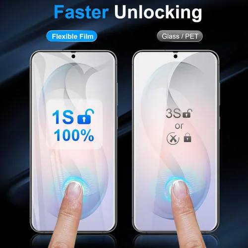 Miniatura 2 de LYWHL Paquete de 5 protectores de pantalla para Samsung Galaxy S26 Plus [como el desbloqueo original de huellas dactilares], película protectora