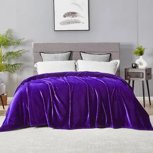 Miniatura 50 de Dreamnine Manta extrasuave, vellón de felpa, silla, sofá, 50 x 60 pulgadas, franela de terciopelo, ligera, mullida, microfelpa, decorativa, cálida