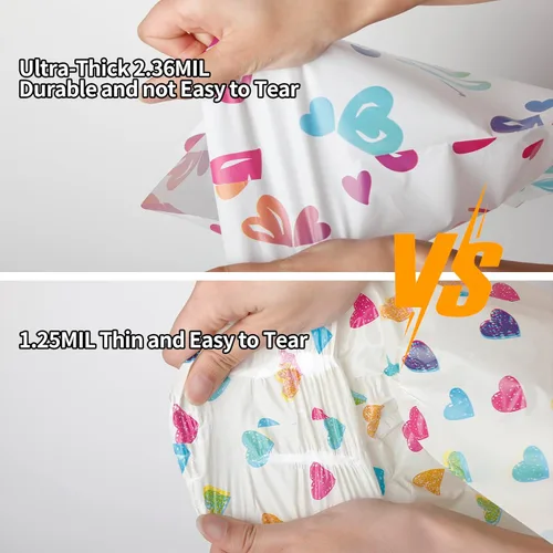 Miniatura 2 de WAKAKO 100 bolsas de agradecimiento pequeñas para negocios, 2.36 mil, mercancía, compras, venta al por menor, para fiesta, ropa, regalo