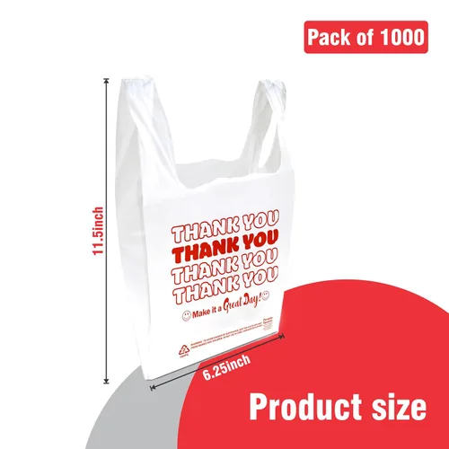 Miniatura 2 de Bolsas de agradecimiento – Caja de 1,000 unidades (11,5 x 6,25 x 21 pulgadas) -.6mil