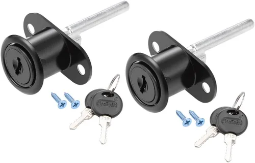 uxcell Cerradura de émbolo de armario para armario, cajón de escritorio, diámetro del cilindro de 3/4 pulgadas de longitud del cilindro de 13/16