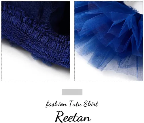 Miniatura 17 de REETAN Falda tutú de ballet de 6 capas de tul corto tutús para mujer