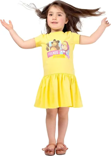 Miniatura 4 de Masha and the Bear Friends Forever - Vestido estampado con cintura elástica cómoda, lavable a máquina